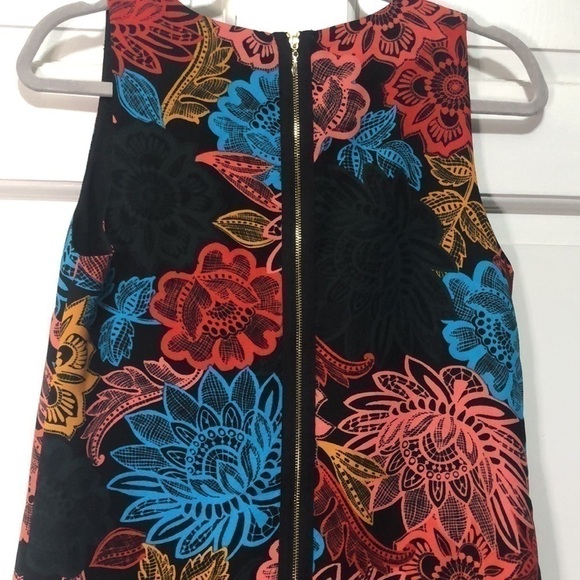 𝅺CECE Multicolor Floral Pattern Sleeveless Dress Size 4 - Picture 6 of 7